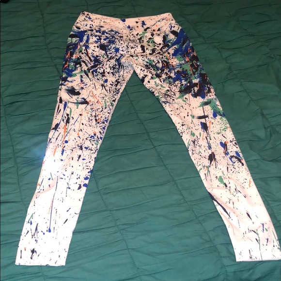 Splits 59 X Bandier Splatter Print leggings size L - Picture 6 of 6